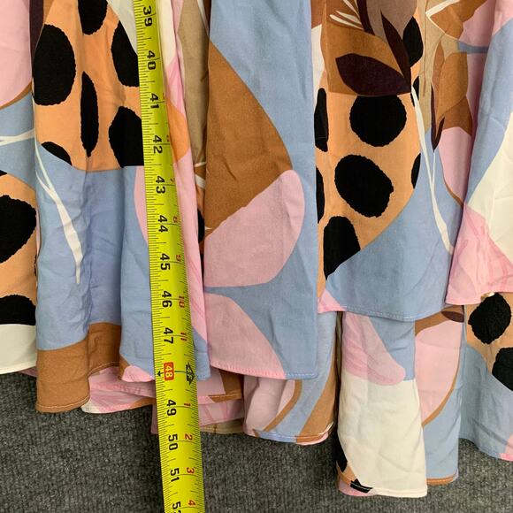 Anthropologie Hutch Bloom Wrap Midi Dress Size Small Open Lace Up Back - Picture 5 of 13